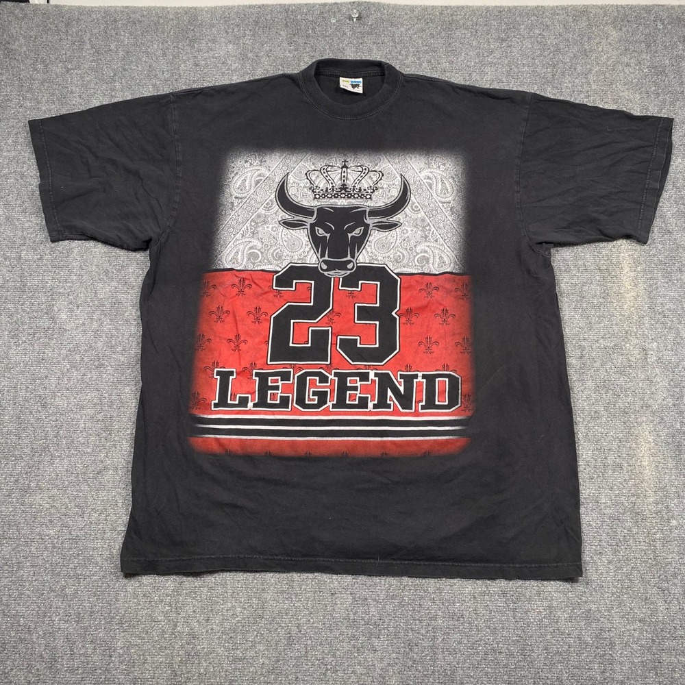 Phat Doc Michael Jordan  23 Legend Bull Crown Graphic T Shirt Mens‎ 4XL Black